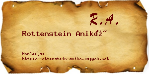 Rottenstein Anikó névjegykártya